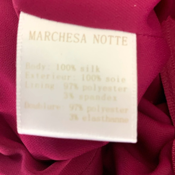 Marchesa Notte Silk One-Shoulder Grecian Gown - Picture 8 of 14